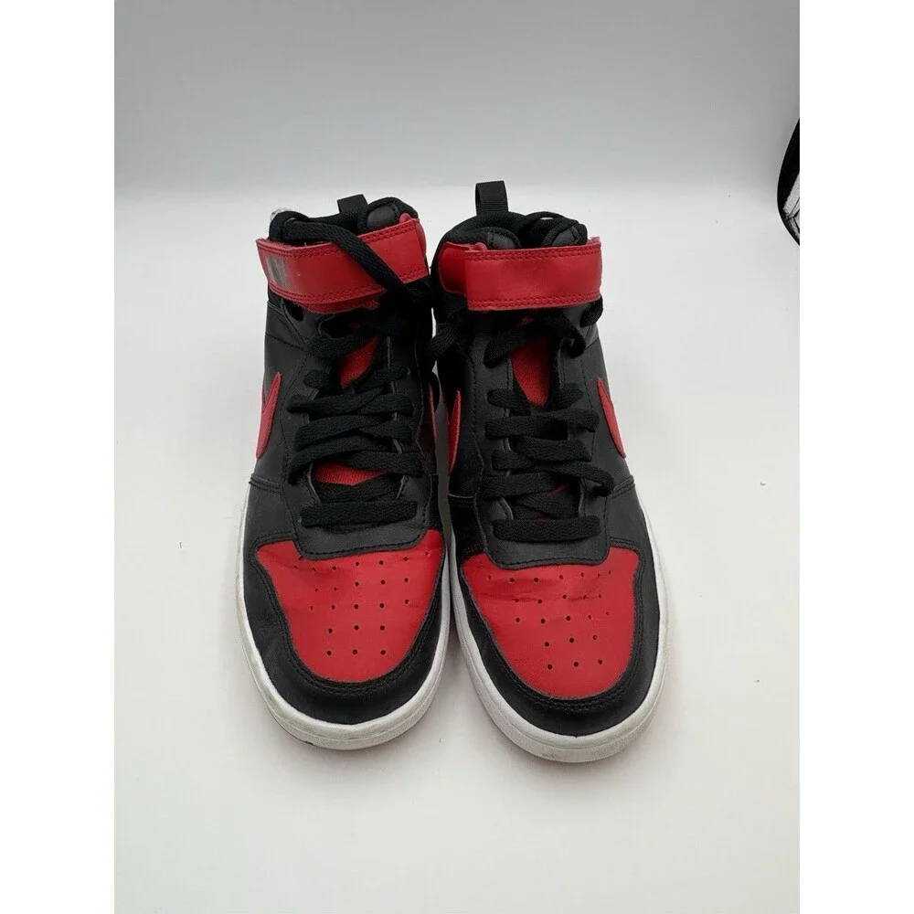 Nike Court Borough Mid 2 PSV University Red Blk White-6.5 Y
